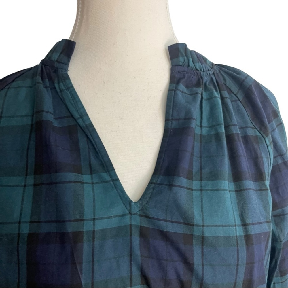 Southern Tide Aubree Plaid Top Green - Picture 4 of 8